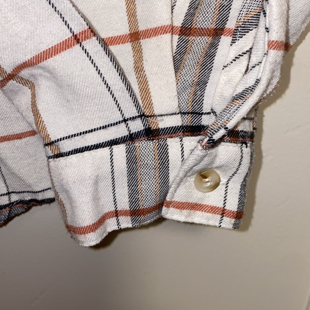 SHEIN XL Essence Plaid Drop Shoulder Button Up Pocket Front Shirt - Picture 10 of 13
